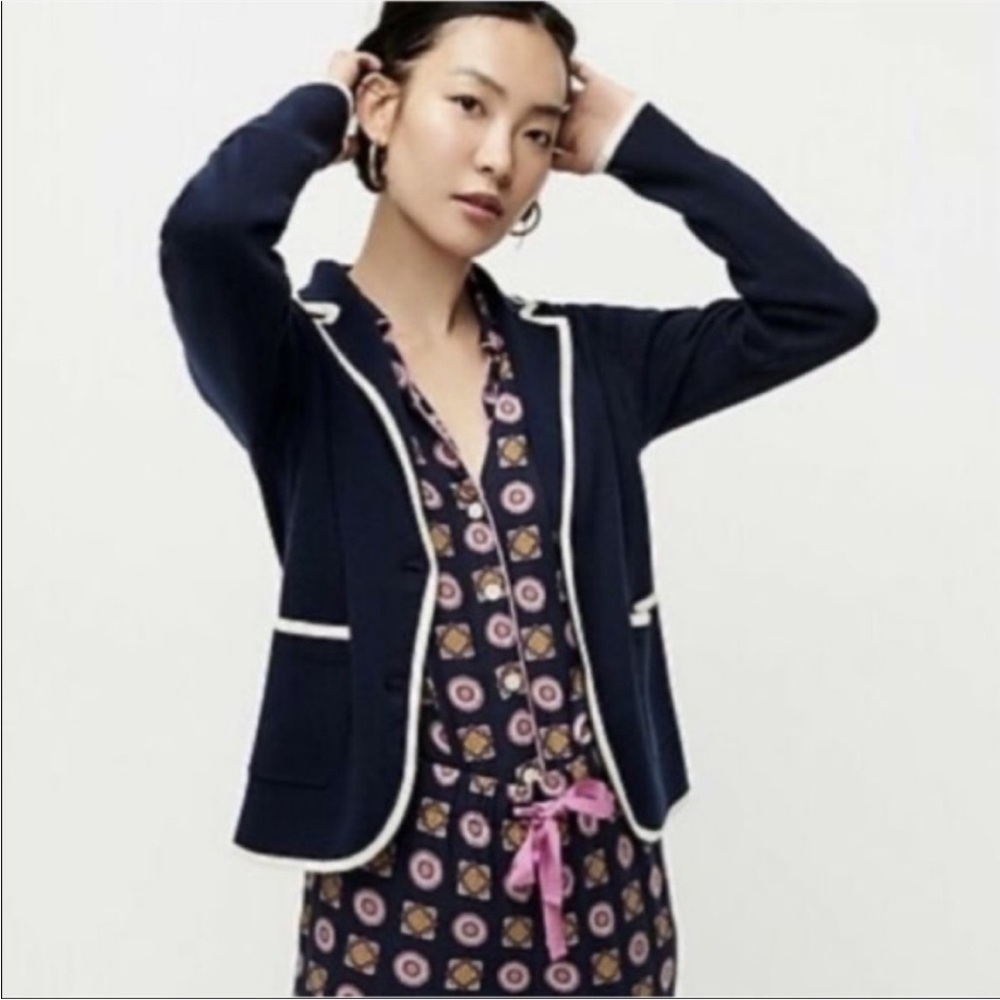 J. Crew Schoolboy Sweater Blazer Navy Size Small